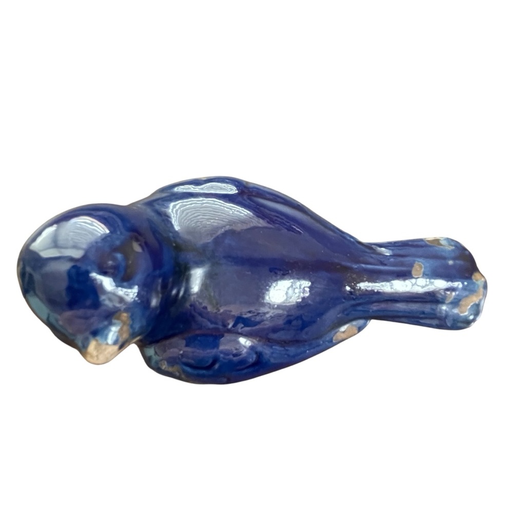 Blue Ceramic Bird Figurine - Picture 4 of 8